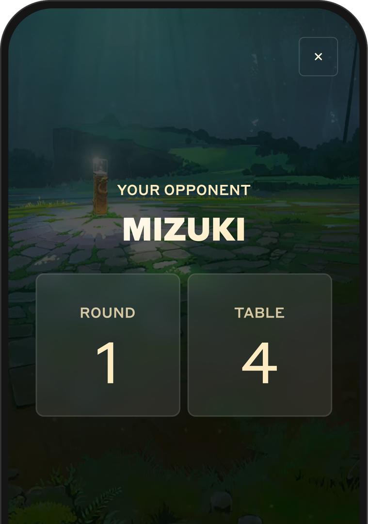 Azuki TCG match result app screen